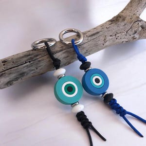 Silicone Evil Eye Bag Charm: Greek Amulet Purse Charm