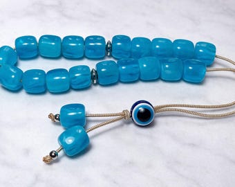 Komboloi Bleu Caribean Oeil Bleu  - Cadeau Anti Stress