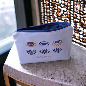 Fabric Evil eye Pouch - Greek Gift - Made in Greece