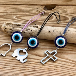 Evil Eye Rearview Mirror Charm | Car Protection Accessory | Automobile  Ornament, Car Mirror Hanging,New Driver Gift