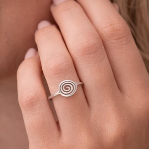 Bague Spirale Ajustable en Acier Inoxydable - Cadeau Femme