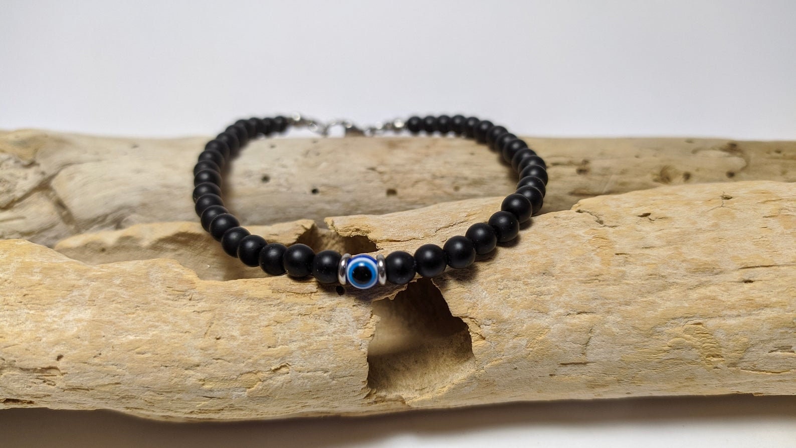 Men's Evil Eye Onyx Bracelet Evil Eye Protection Bracelet Etsy