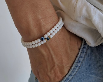 Women's evil eye bracelet, gift for her, protection bracelet for her