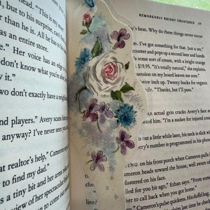 Handcrafted Bookmark – Vintage Greeting Card Floral Design with Tassel