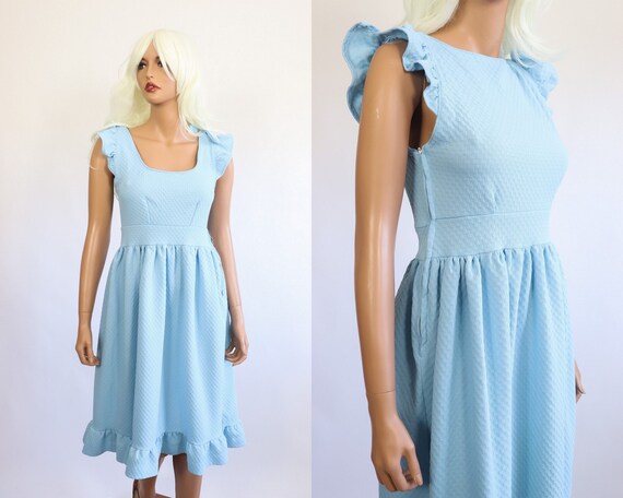 baby blue pinafore dress