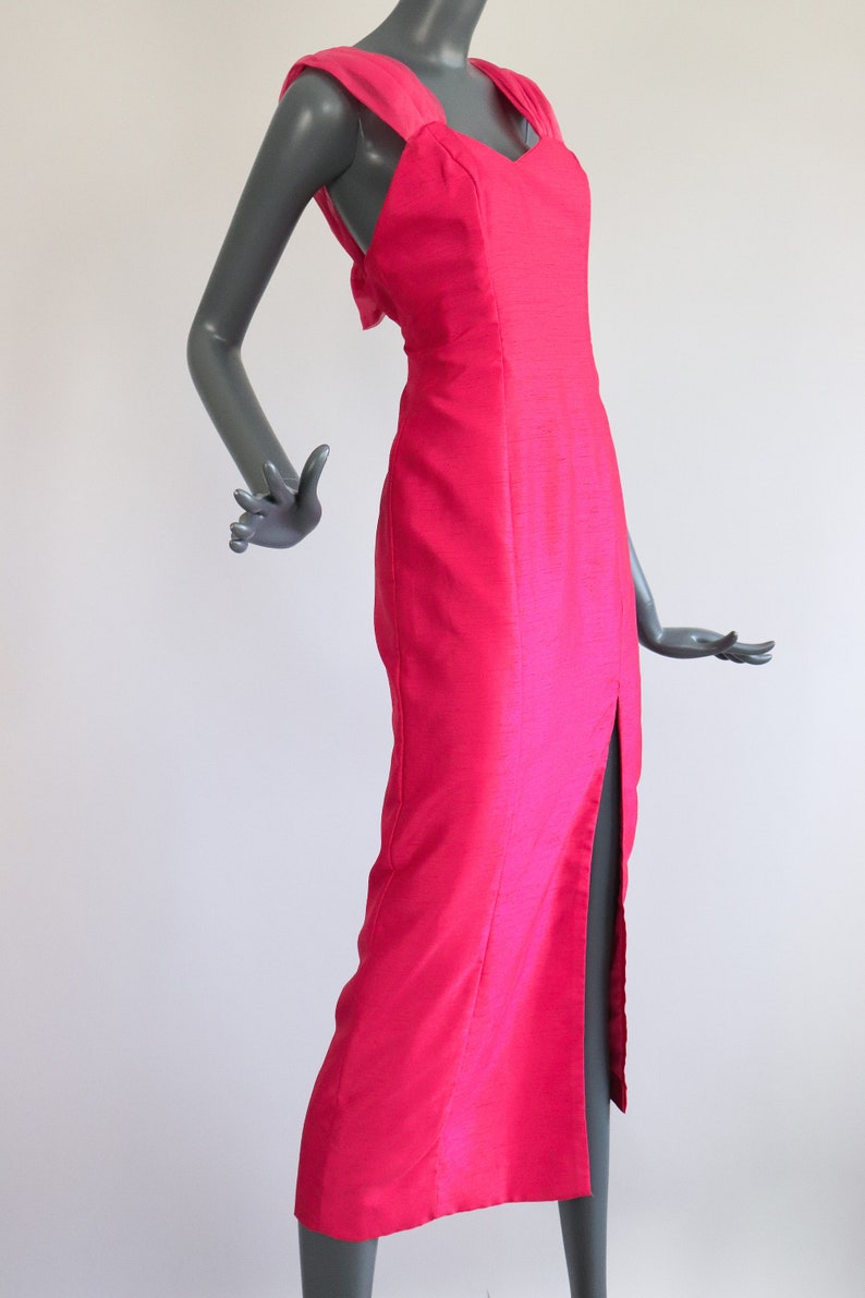 1980s Party Dress 80s Prom 90s Barbie Fuchsia Hot Pink Gown | Etsy