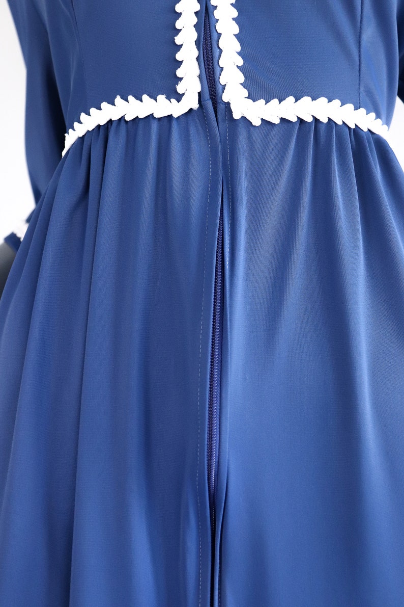 70s Zip Up Lounge Dress Prairie Peasant Nightgown Bohemian Etsy