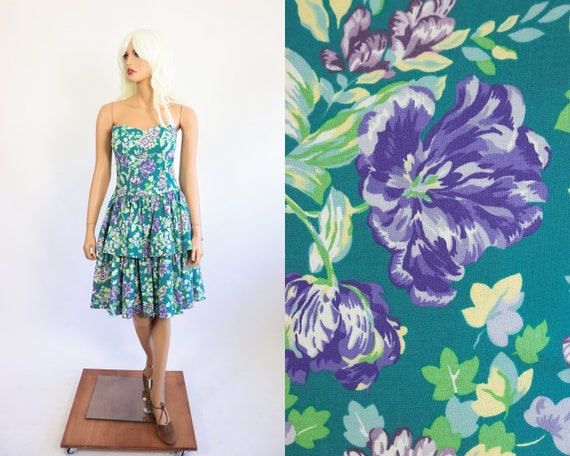 Laura Ashley Dress Strapless Sundress Sweetheart B