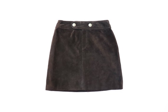 Suede Mini Skirt Mod 70s Hippie Boho 60s Mod Twigg