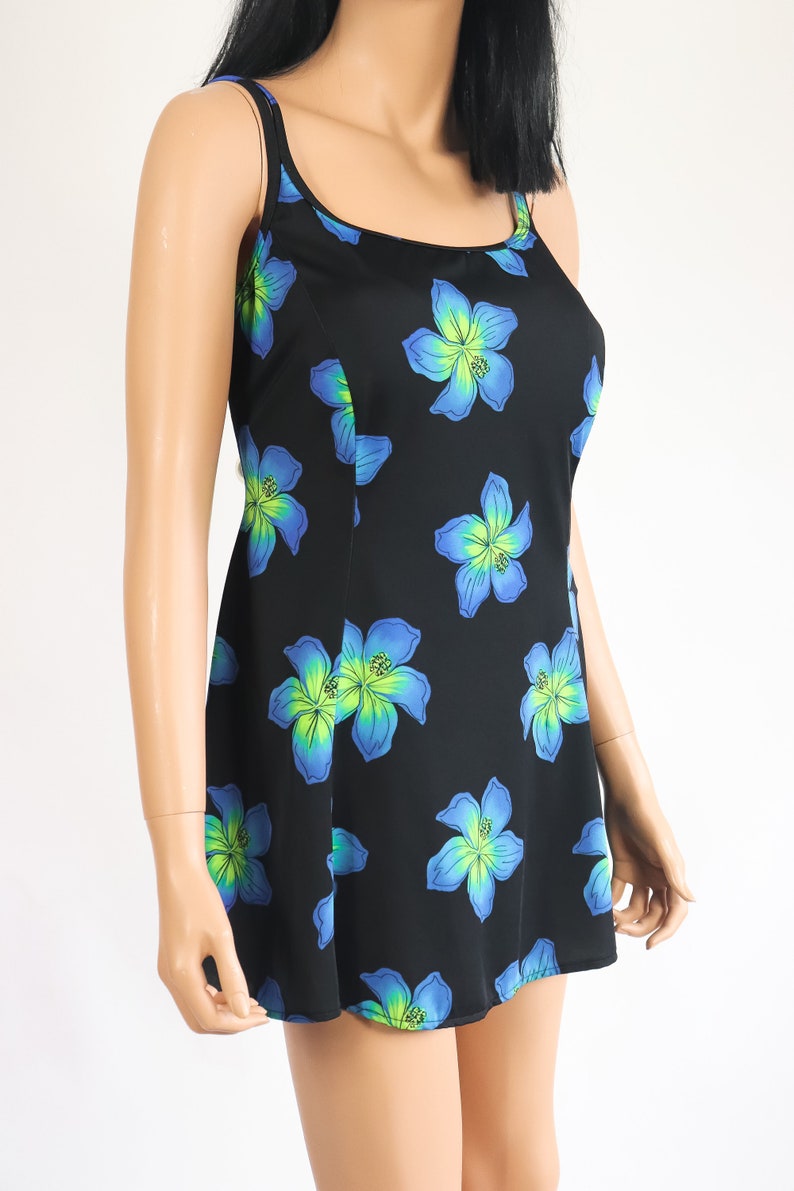 Skirted Bathing Suit ROMPER Mini One Piece Swim Dress Swimsuit Etsy