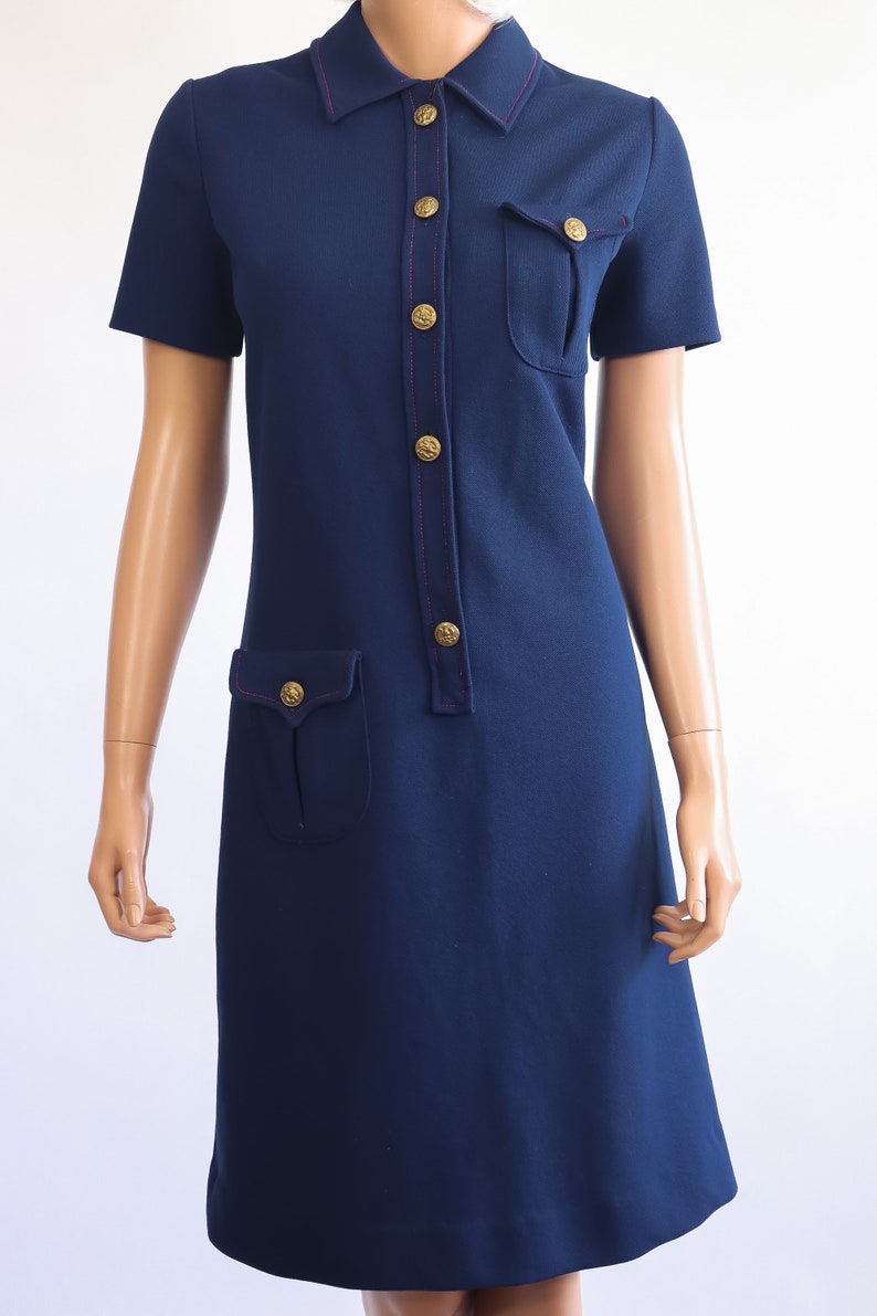 60s Mod Nautical Sailor Dress Military 1960s Ye-ye French Girl | Etsy