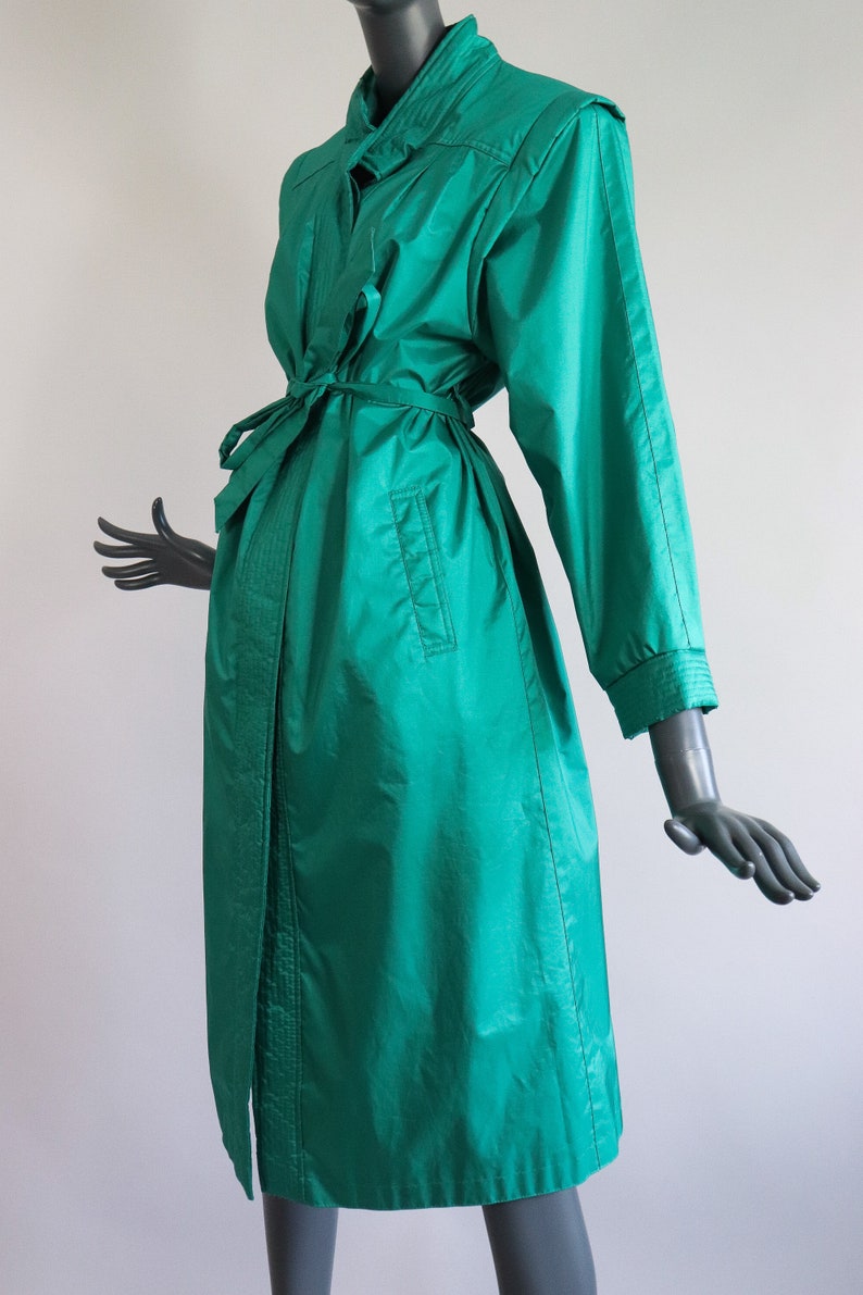 80s Green Raincoat 1980s Slicker Rain Jacket Windbreaker | Etsy