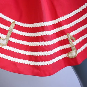1950s Majorette Dress 50s Parade Uniform Dance Costume Music Notes ...