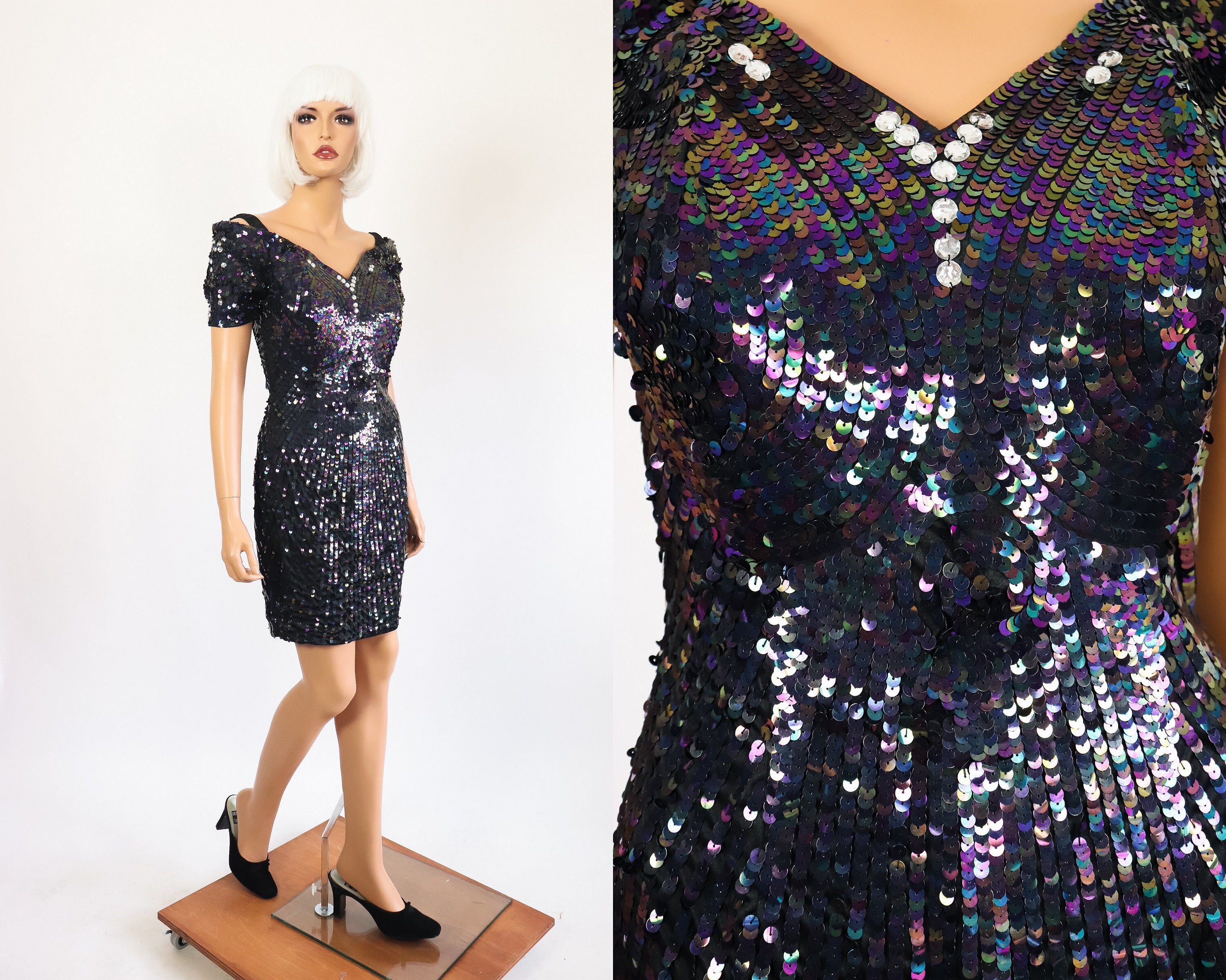 Sequin Mini Dress Party off Shoulder 