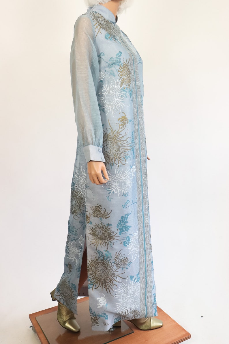 Alfred Shaheen Dress Hostess Gown Hawaiian Maxi Mandarin Mod | Etsy