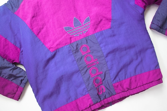 RARE VINTAGE ADIDAS Spell Out Trefoil Quilt Lined Puffer RARE VINTAGE ADIDAS Spell Out Trefoil Quilt Lined Puffer