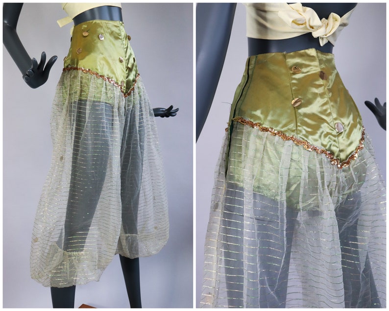 1940s Costume 40s Harem Genie Pants Sheer Balloon Halloween Etsy