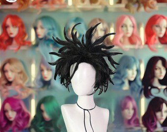 Unisex Short Full Wig For Men – 12" Synthetic Hair For Cosplay, Party, Anime