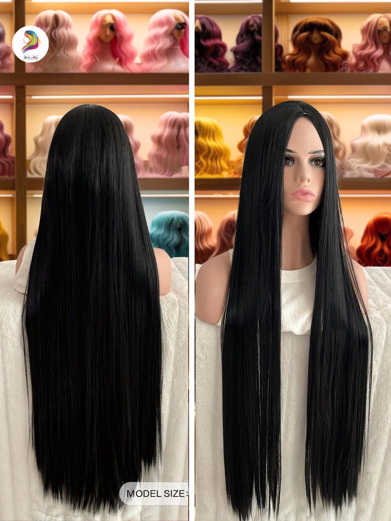 Luxury Long Black Wig for Women main image 1