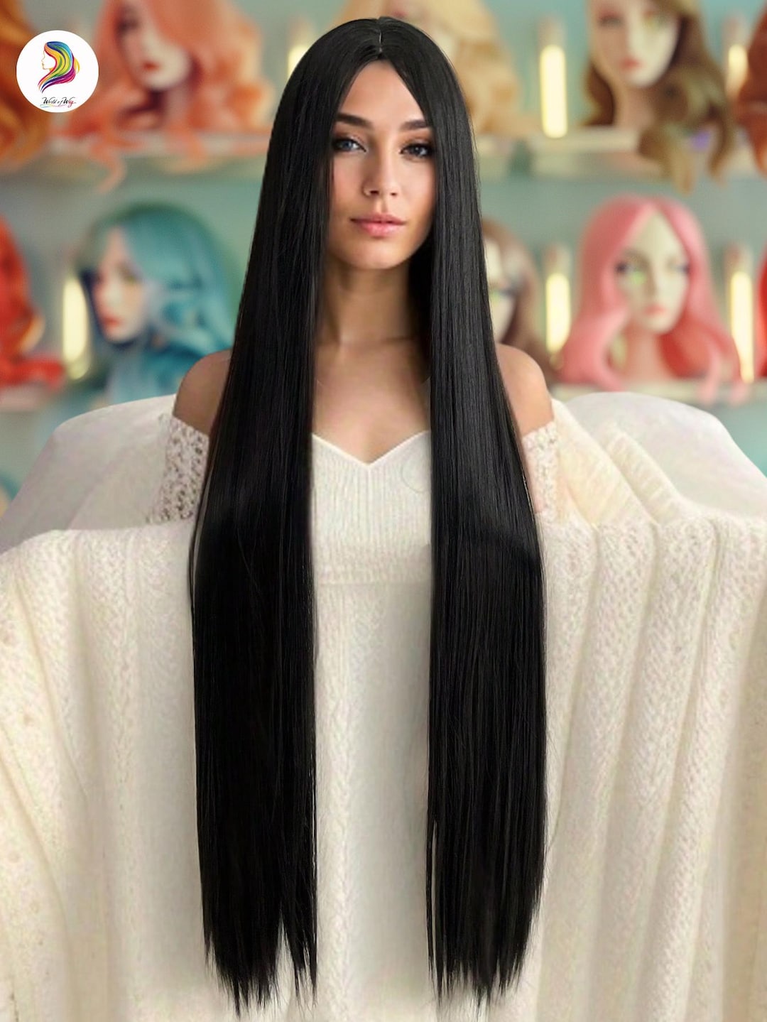 Luxury Long Black Wig for Women main image 0