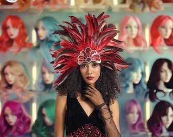 Feather Festival Headpiece for Women – Showgirl Dance Party Accessory