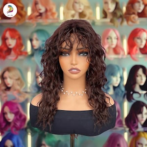 Brown Wig, Natural Brown Hair Wig, Glueless Brown Wig, Cheap Brown Wig, Lace Front Brown Wig, Women Hair Brown Wig, HD Lace Brown Wig