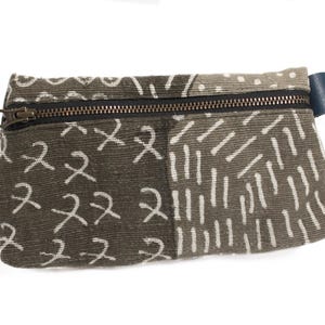 Grey Mud Cloth Pouch