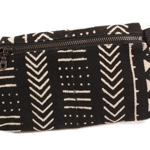 Black and White Mud Cloth Pouch