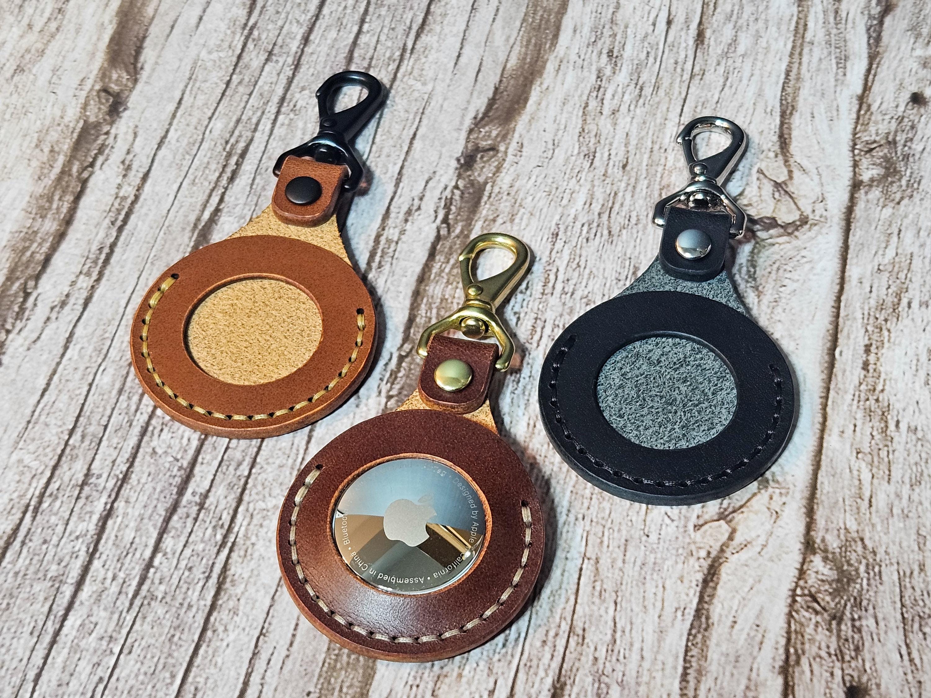 AirTag Schlüsselanhänger aus Leder mit Drehhaken - Apple AirTag Hülle, Air Tag Halter, Airtag Hülle, Air Tag Schlüsselanhänger, personalisierter Schlüsselanhänger aus Leder