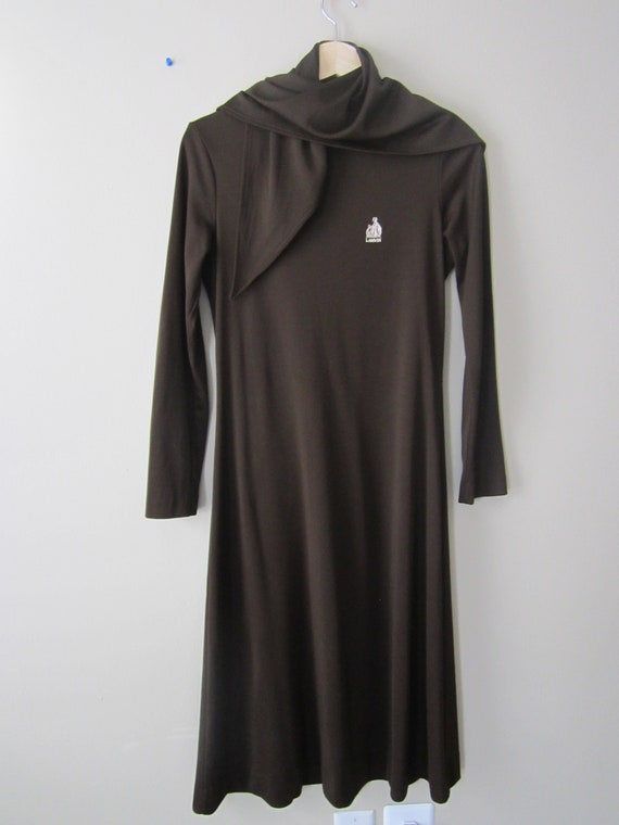 Vintage Lanvin Brown Jersey Dress - image 1