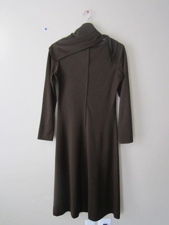 Vintage Lanvin Brown Jersey Dress - image 3