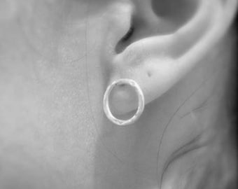 Ear Rings - Sterling Silver Post-back Hoops