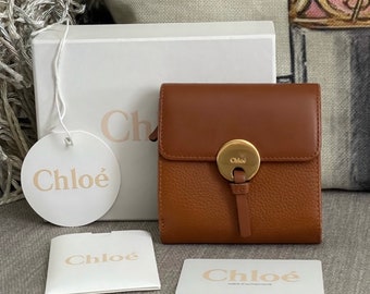 Chloe Walnut Brown Leather Wallet - 100% Authentic