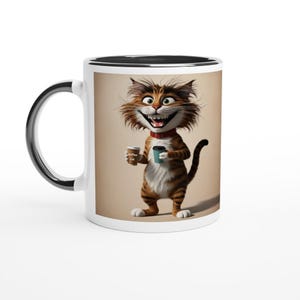 Kopje "Coffee Cat" / kopje met kat / grappig koffiekopje voor koffieliefhebbers / kantoorbeker / cadeau voor collega's / cadeau koffieliefhebbers