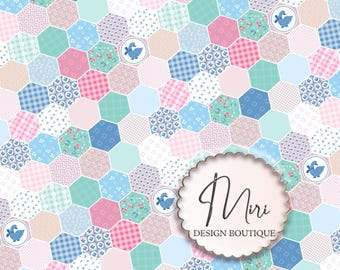Dusty Blue Geese Bows Pattern Blush Pink Ribbon Design Vintage Goose Fabric Digital Cottagecore Seamless Wallpaper Download Country