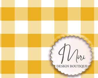 Vintage Yellow Gingham Hand Drawn Seamless Design Fabric Printing Commercial Use Quilting Wallpaper Digital Download
