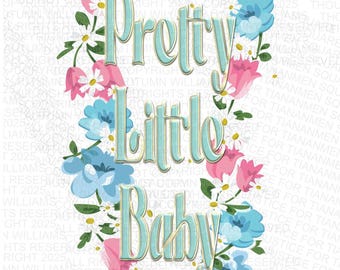 Vintage Floral Seamless Pattern: Mint Green Daisy Fabric, DTF Sublimation (Digital Download)