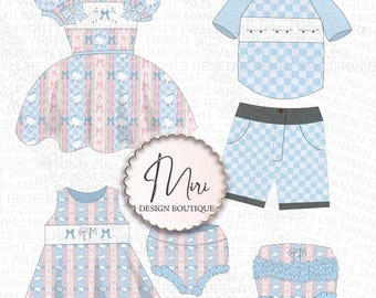 Custom Hand-Drawn Mockups: Seamless Pattern Fabric Printing (Digital Download) Commercial Use