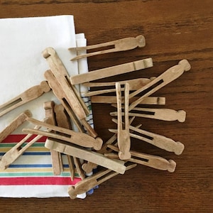 Vintage Holz Wäscheklammern (20er Set): 4-Zoll rustikales Wäschedekor