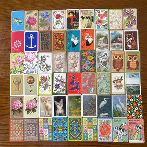 22) Frankenstein Card Deck - Swap Cards - Mixed Full Deck with Jokers - Playing Cards - Junk Journals - Mixed Media - Collage - Snail Mail