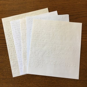 Braille Pages Creamy Off White Vintage Ephemera Textured Paper Arts Cards Collage Mixed Media Art Journaling Smash Books