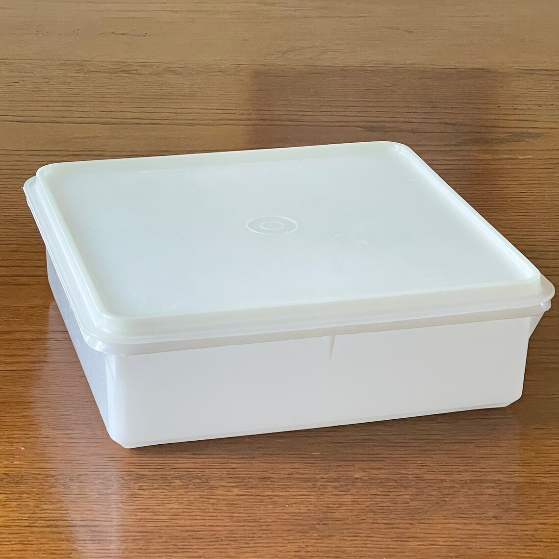 Tupperware Square Snack N Stor Container 9x9x3 Holds Brownies Etsy