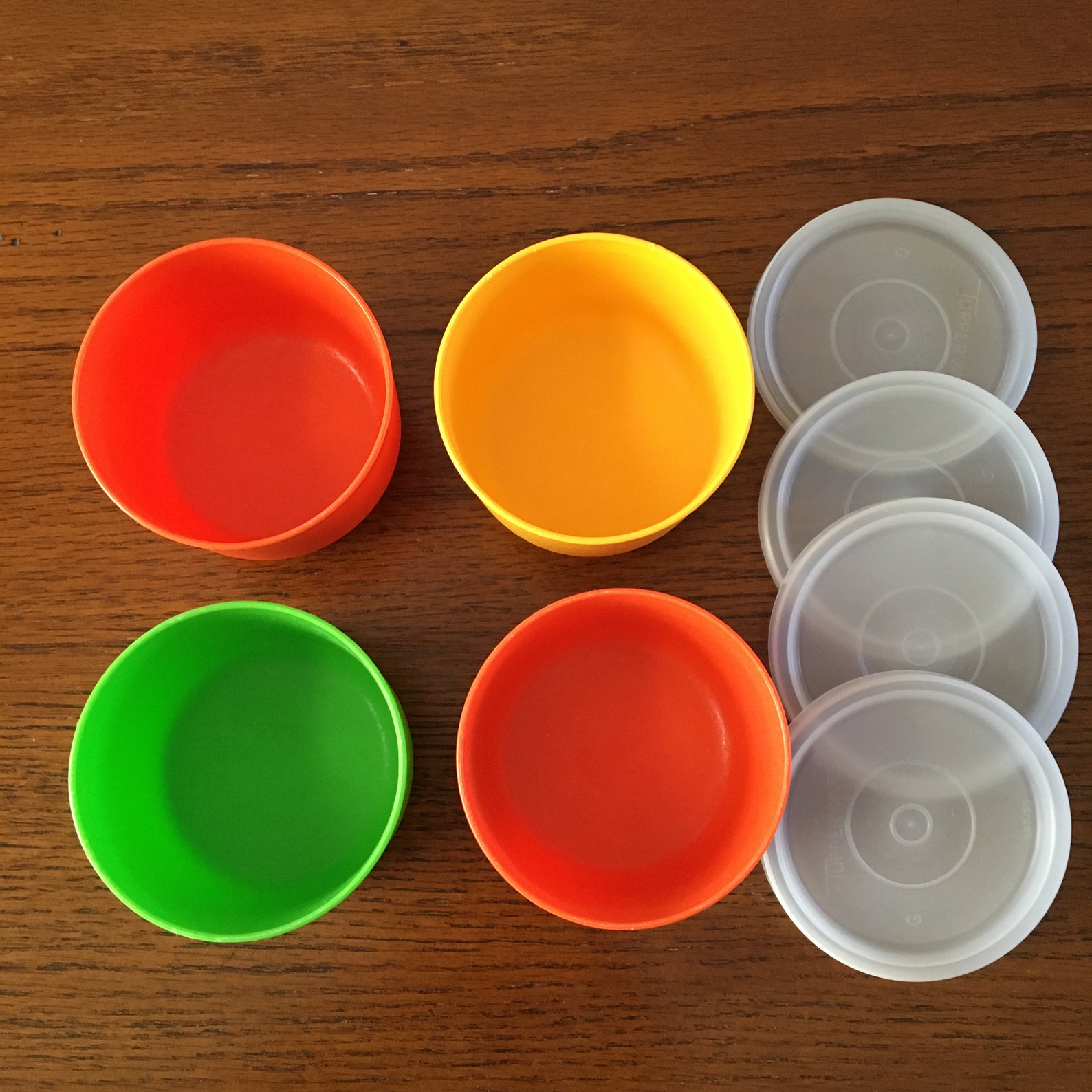 Tupperware Classic 6 oz Snack Cups 1229 with 297 Seals Set Etsy