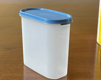 Tupperware Modular Mate Oval 3 - Canister with Blue Seal - Items  1613 1617 Stackable Kitchen Pantry Storage