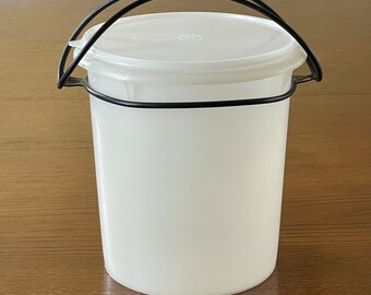 Tupperware 255 Sheer White 2 Gallon Canister with 1203 Seal - Bulk Food Storage - Kitchen Pantry