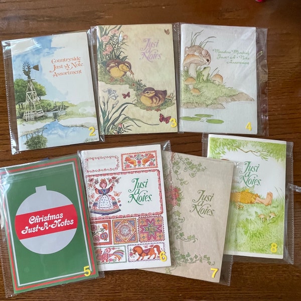 Just a Note Folios from Current, Inc - 12 Fold Over Cards with Gold Seals in Each Set - Choose from 8 Sets - Snail Mail - Journal - Pen Pal