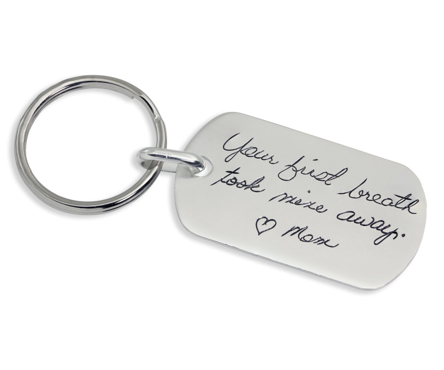 Handwriting Keychain Personalized Keychain gift Etsy