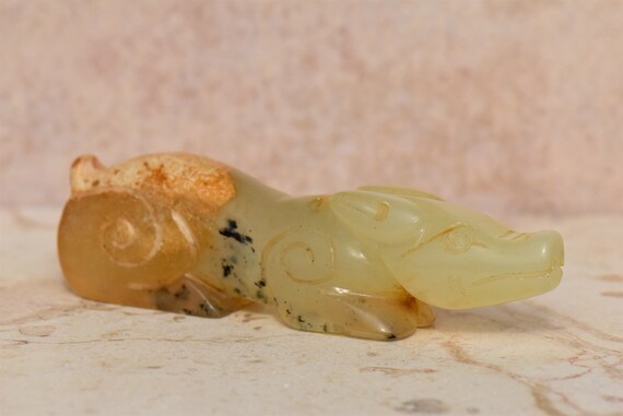 Vintage Jade Pig Nephrite Figurine Statue Il_570xn