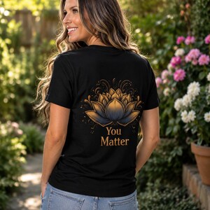 You Matter Women’s v-neck t-shirt, you are enough, personal development gift, change the world gift