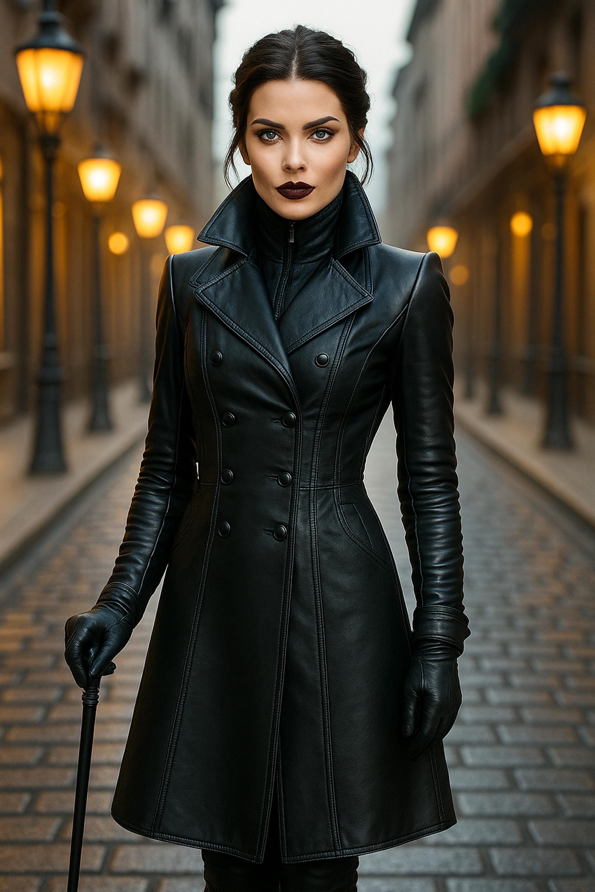 Frauen ledermantel - Main Image